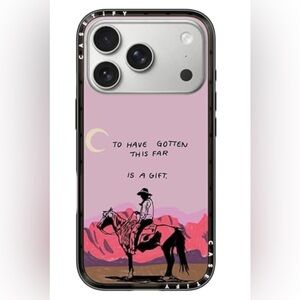 Casetify NWT Southwestern Horse Case For iPhone 17 Pro MagSafe Pink Black OS